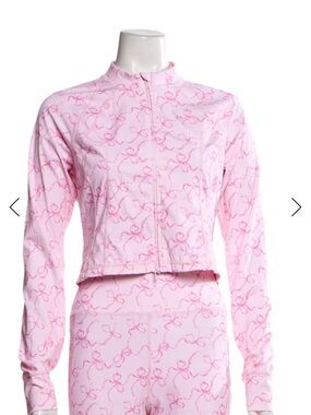 LoveShackFancy Veda Jacket in Posey Pink